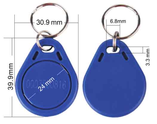 13.56MHz RFID key tag for access control