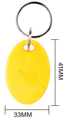 125KHz TK4100 RFID smile keytag